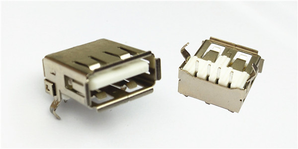 单层USB A-TYPE 90度 白胶 简易包装 Model